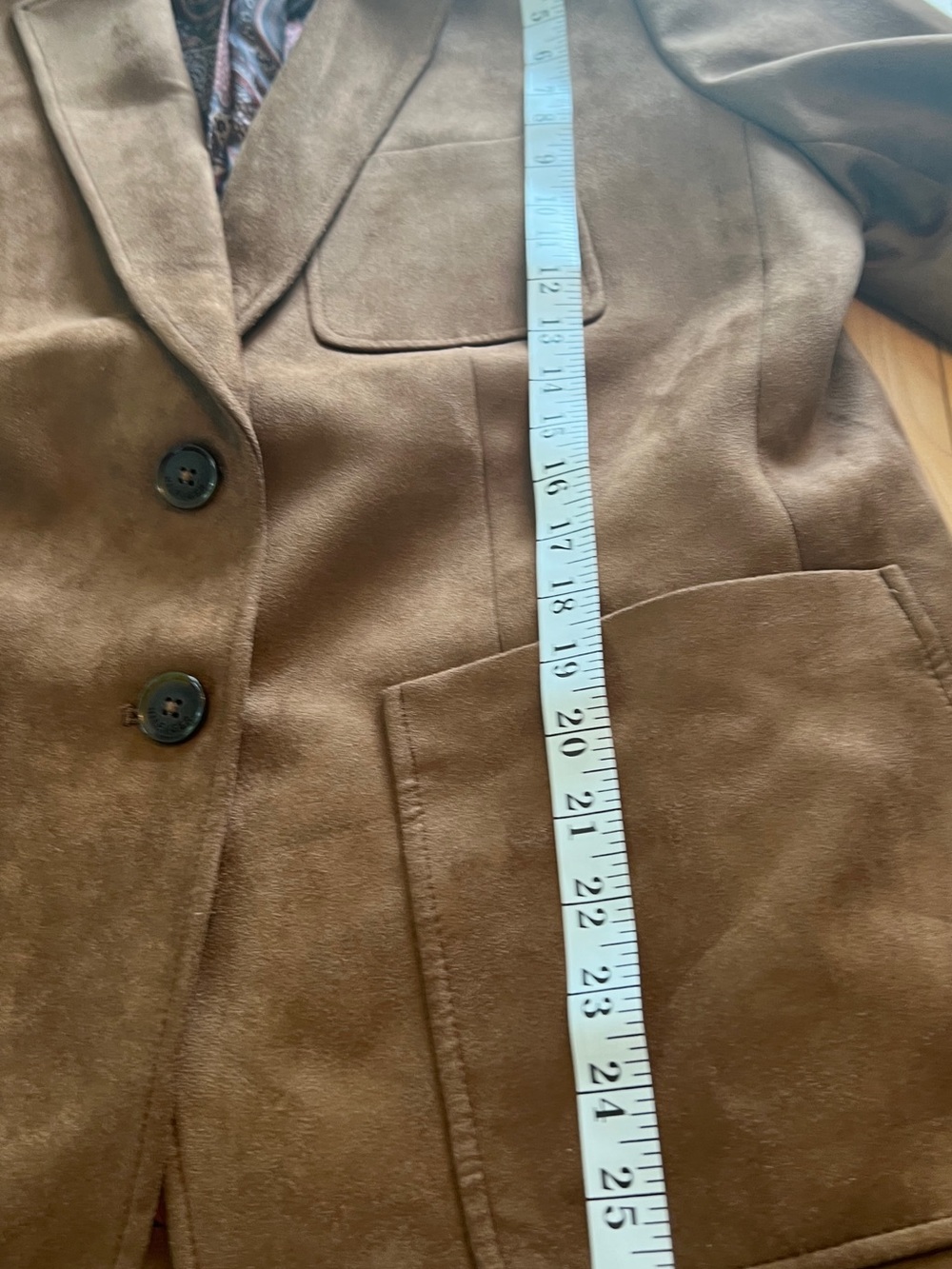 Tommy Hilfiger Faux Suede Blazer in Warm Brown - Picture 6 of 7
